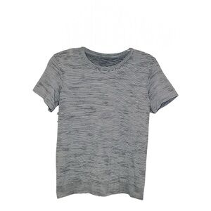 Luluemon Swiftly Relaxed Fit Short Sleeve Top Alpine White Black Grey Size 6